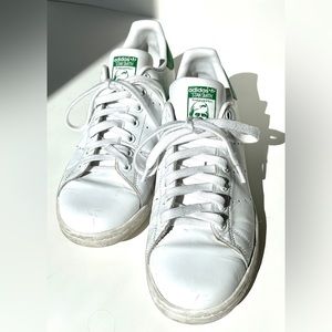 Adidas, Stan Smith, white tennis shoes, size men’s 8.5.